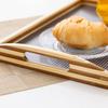 Retro Bamboo Imitation Rattan Tea Tray Home Cafe Bakery Storage Tray Simple Rectangular Tea Tray