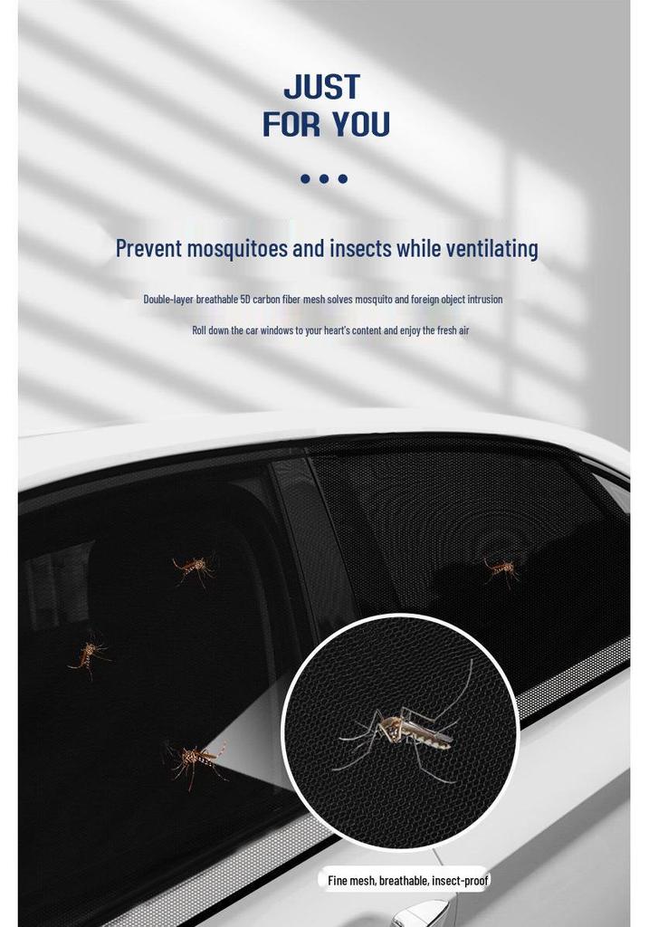 Car Door Mosquito Screen Mesh: Insect-Proof Sunshade for Windows