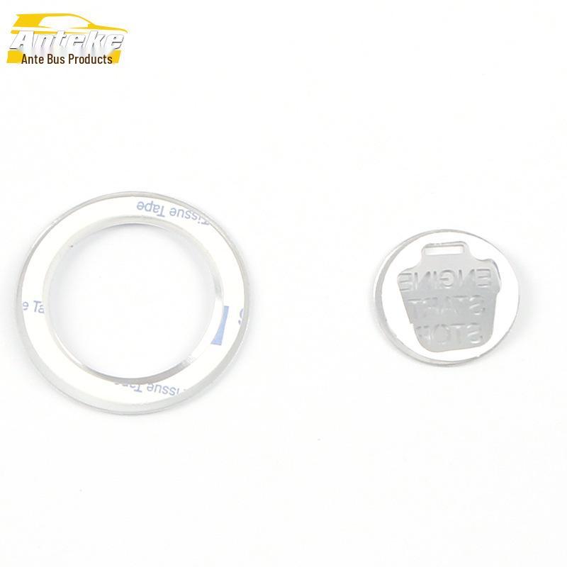 M8 One-Key Start Button Aluminum Alloy Sticker - Car Accessory