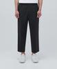 Lightweight Loose Tapered Hidden Banding Crop Slacks [Dark Gray]