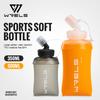 WRELS 350ml 500ml Wasserflasche BPA-frei Faltbare Weiche Flasche TPU Sport Wasserbeutel Silikon Strohhalm Outdoor Sport Kessel zum Laufen