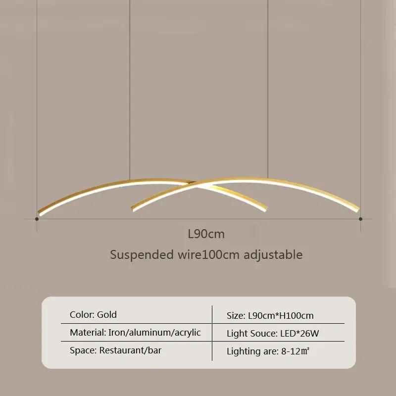 Modern LED Pendant Light For Living Room Kitchen Bar Restaurant Hanging Lamps Minimalist Long Chandelier Decor Lighting Fixtures
