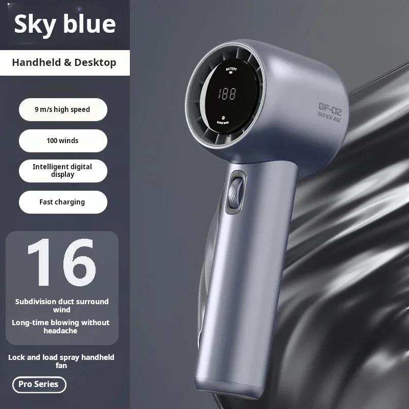 Mini Fan 199 Gears High Speed Handheld Fan Portable Cooler Fans USB Rechargeable 3500mAh Electric Fan Camping Air Conditioner