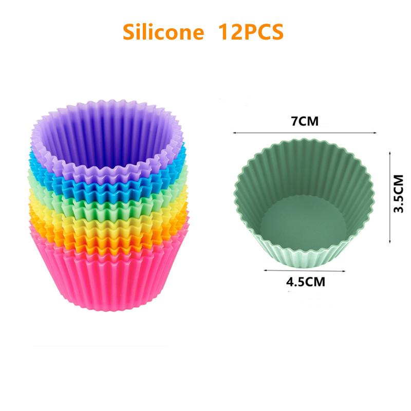 4/6/9/12Holes DIY Non-Stick Cake Pan Bakeware Muffin Cupcake Mold Baking Dish Carbon Steel Kitchen Oven Trays Pastry Tool