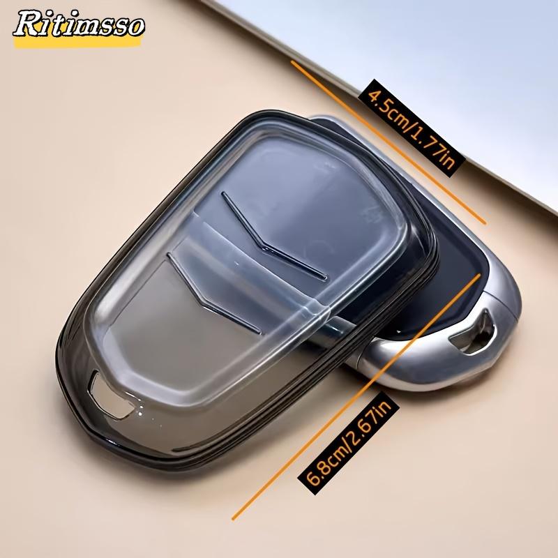 Car Key Shell Case Cover for Cadillac ATS CT6 CTS DTS DF27 XT5 Escalade ESV SRX STS XTS ELR 2014 - 2018 Remote Key Holder Keychain