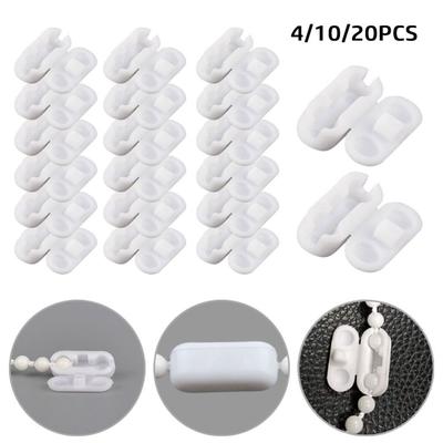 4/10/20pcs Plastic Curtain Chain Connector Spare Tool Vertical Blinds Joiners Clips  Roller Blinds