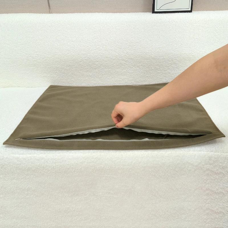 40/45/50/60/70cm Chenille Big Cushion Cover Bamboo Textured Solid Color Throw Pillow Case for Bedroom Sofa Home Decorative