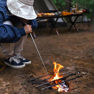 Stainless Steel Telescopic Firestick Blower Kit Lightweight Ignition Rod Camping Essential Safe Compact Outdoor Tool