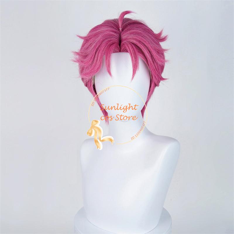 

Saja Boys Эбби Косплей Парик Розовый 30см Парик Jinu Baby Эбби Романтика Мистика Кос Аниме Парик Для Мужчин Термостойкие Синтетические Волосы as the picture-One Size