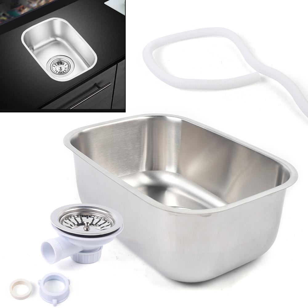 RV Roulotte Camper 304 Acciaio Inossidabile Lavabo a Mano Cucina Lavello Rettangolare Lavabo Lavamani