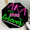 AKA logo2 Print Automatic Umbrella, 8 Rib Iron Frame, Plastic Handle, Suitable for Outdoor Travel &Daily , Ideal Gift