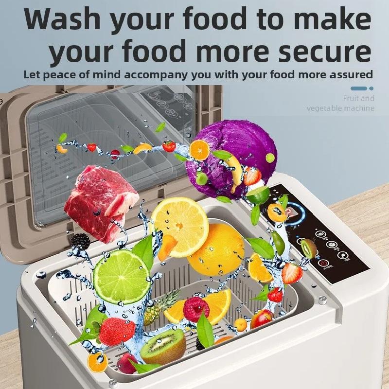 Fully Automatic Household Vegetable Washing Machine Multi purpose Oxygen Cleaning Machine for Fruits Vegetables Chopsticks