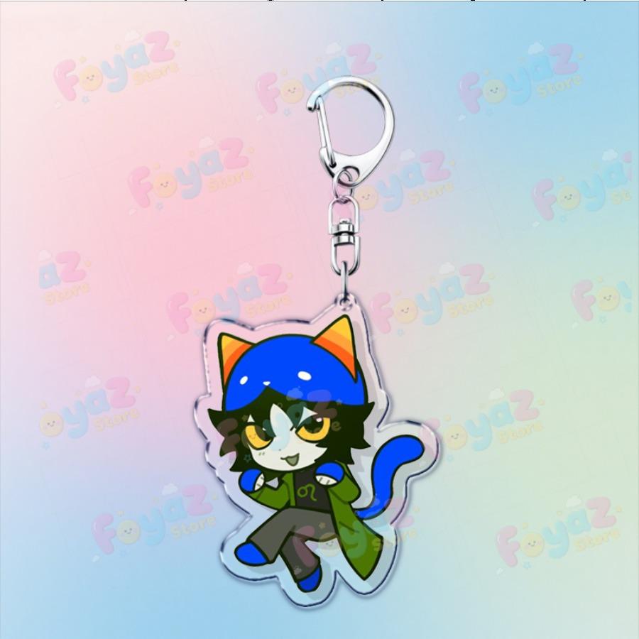 Cartoon Homestuck Keychain Accessories Bag Charms Dave Strider John Egbert Karkat Gamer Keyrings Jewelry Fans Freinds Gift