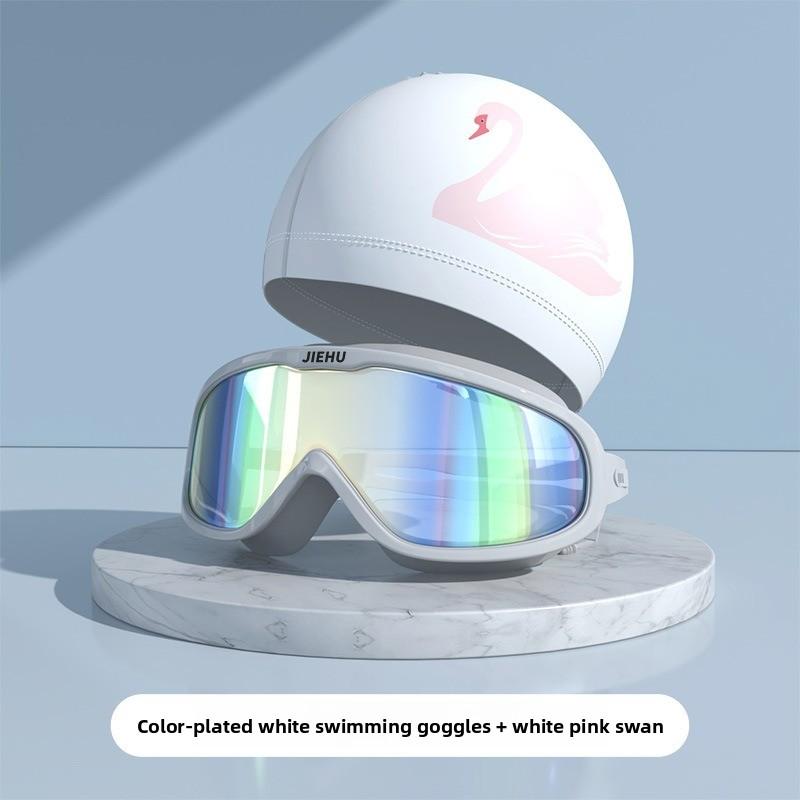 Swimming Goggles Anti-high Definition Waterproof and Anti-fog Myopia Adult Swimming Goggles Large Frame Swimming Glasses Swimming Equipment Supplies