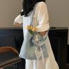 Yogodlns Summer Beach Tote Bag Women New Fashion Hollow Out Weave Shoulder Bags Female Lace Decorate Handbags