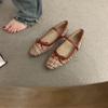 Fashion 2024 New Loafers Shoes Spring Women Buckle Soft Sole Single Shoes Women Fashion Round Toe Granny Flats Shoes