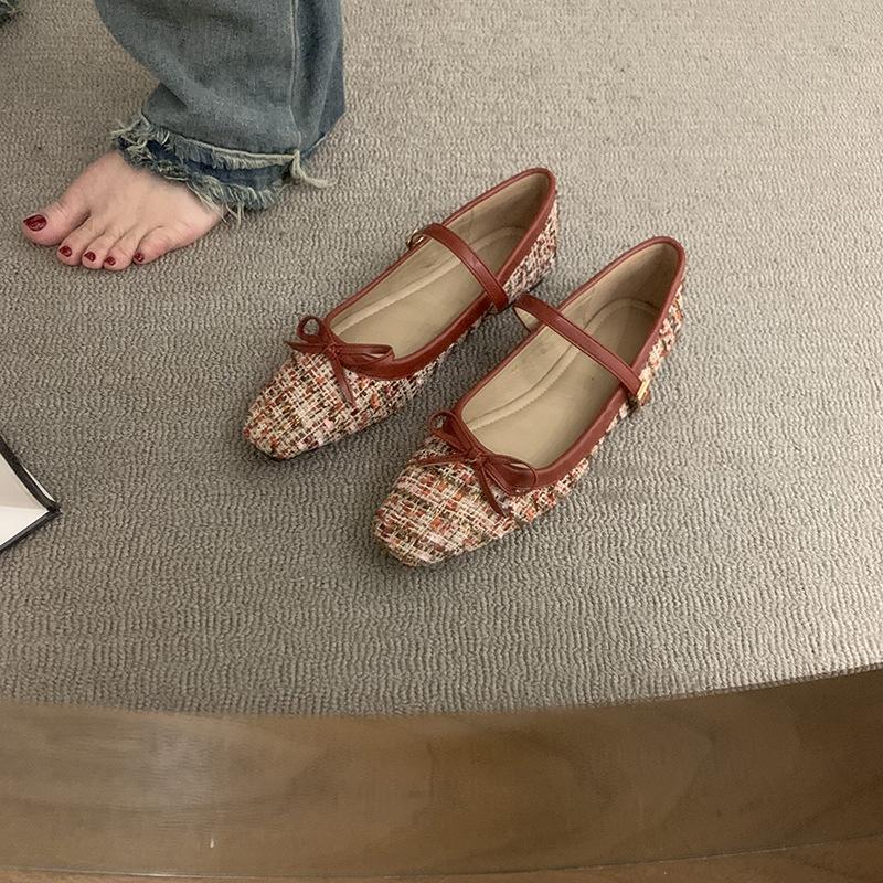 Fashion 2024 New Loafers Shoes Spring Women Buckle Soft Sole Single Shoes Women Fashion Round Toe Granny Flats Shoes