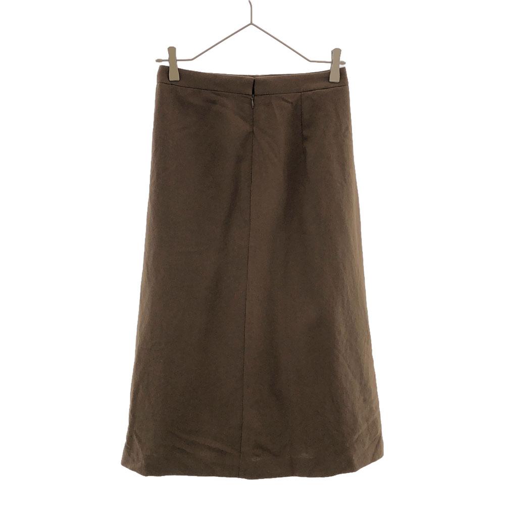 unused theory made in Japan Mimole length Pleated skirt Brown Tagged Women Used