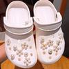 1 Set Diy Ocean Starfish Shoe Clips For Summer Sandals Slippers Sea Shell Hole Punch Shoe Charms Decoration Women Gifts