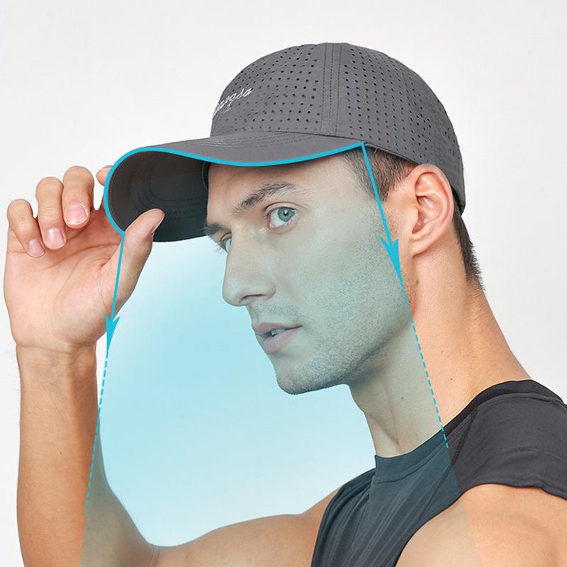 Embroidered Men's Summer Breathable Baseball Cap Sunscreen Quick-Drying Peak Cap Sunshade Cap