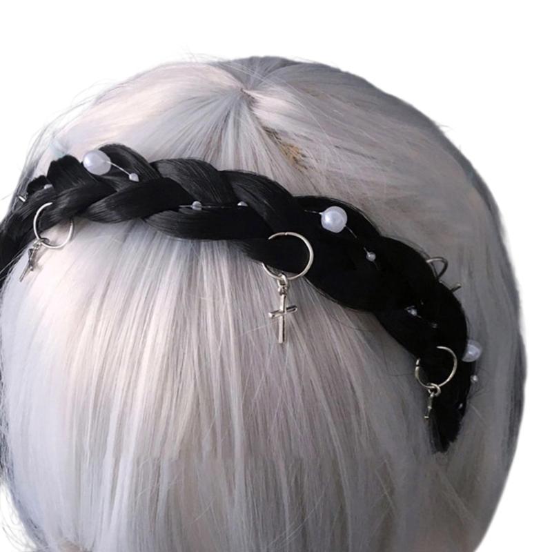 

Metallic Star Charm Braided Hairband Metal Headpiece Fashion Hair Decoration For Casual Outfits And Special Occasion