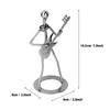 Iron Art Black Man Guitar Performer Display Desktop Ornament for Home Bar