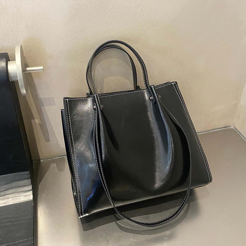 Ein-Schulter-Tragetasche Großes Fassungsvermögen Hochwertige Damenhandtasche Echtes Leder Umhängetasche