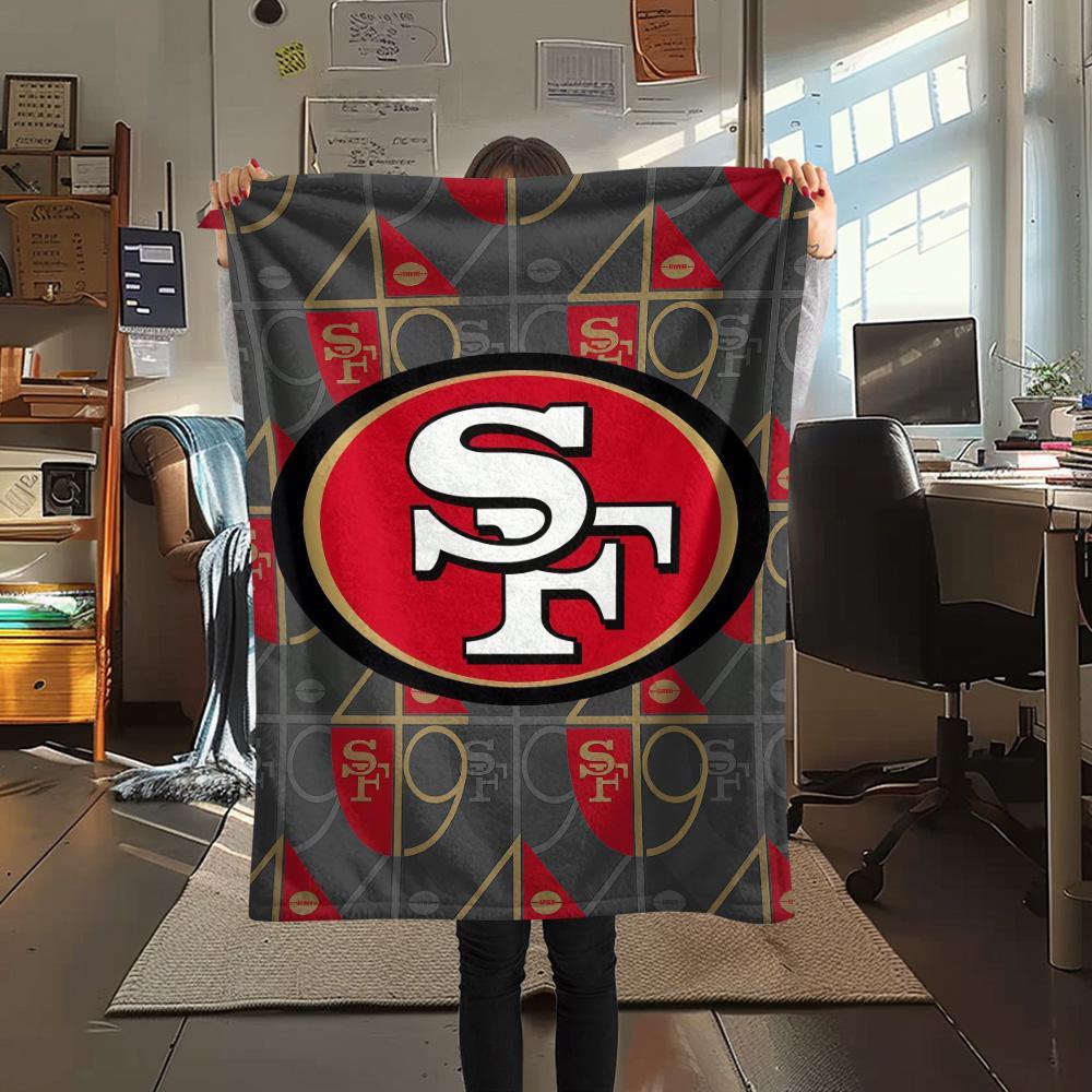 San Francisco 49ers Flannel Blanket, High quality Comfortable for All Seasons, Home Decor, Warmth and Comfort