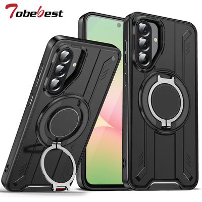 Étui Armure Rotatif à 360° avec Support Magnétique pour Samsung Galaxy A16 A36 A56 A06 A07 A15 A14 4G 5G Coque de Charge Sans Fil Magsafe
