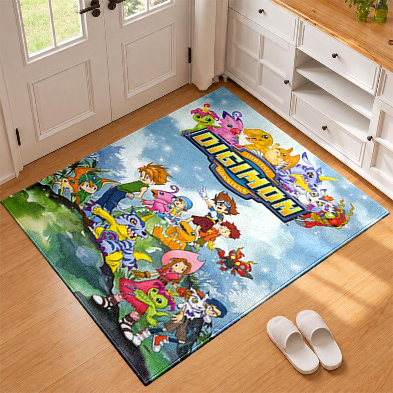 Oturma Odası veya Yatak Odası için Digimon Halı Paspas Sandalye Altı Koruyucu Mat Ofis Dekorasyonu Noel Hediyesi Doğum Günü Hediyesi