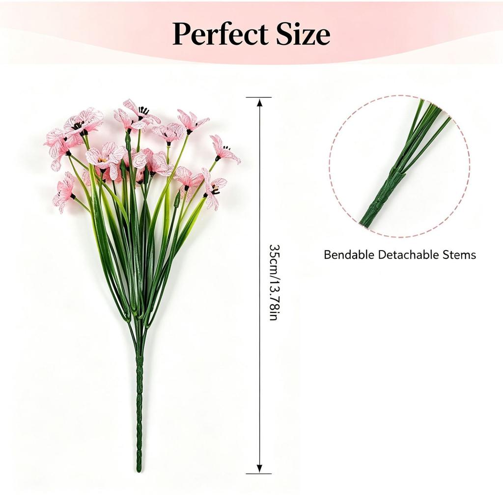 1 Stem 5 Branches Spring Grass Flower for Home and Indoor Decoration