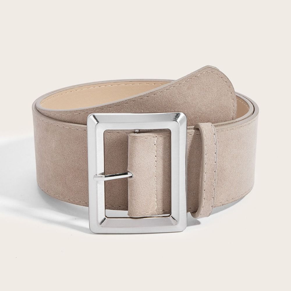 Maillard Styles Suede Leather Wide Belt Trendy Trouser Dress Belts Pin Buckle Waistband  Gifts