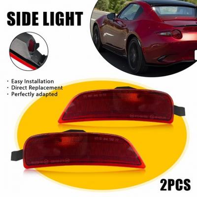 2X Red Lens Rear Side Marker Light Housings For 2016-22  Mazda Miata MX-5 EV