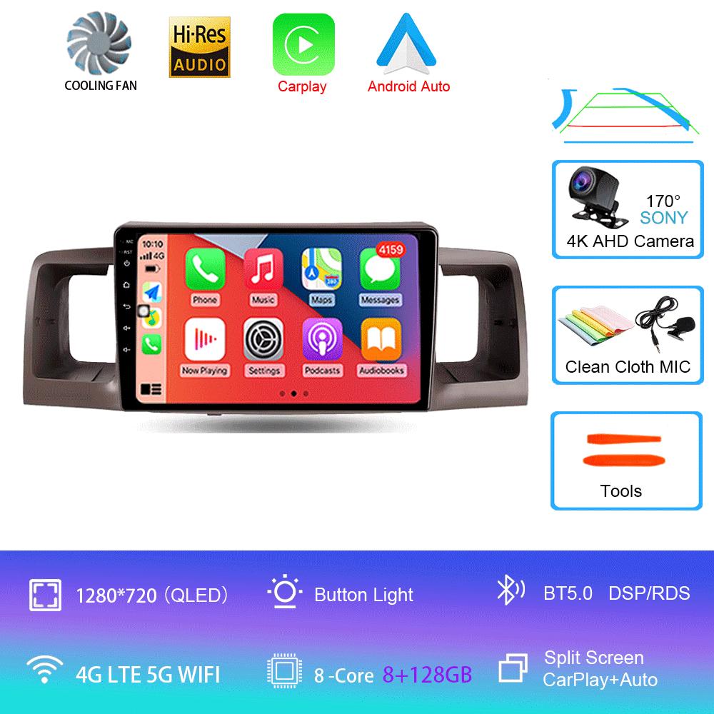 Radio auto Android 14 Pentru Toyota Corolla E130 E120 2000 - 2004 player Multimedia navigație stereo GPS Nu 2din 2 din dvd