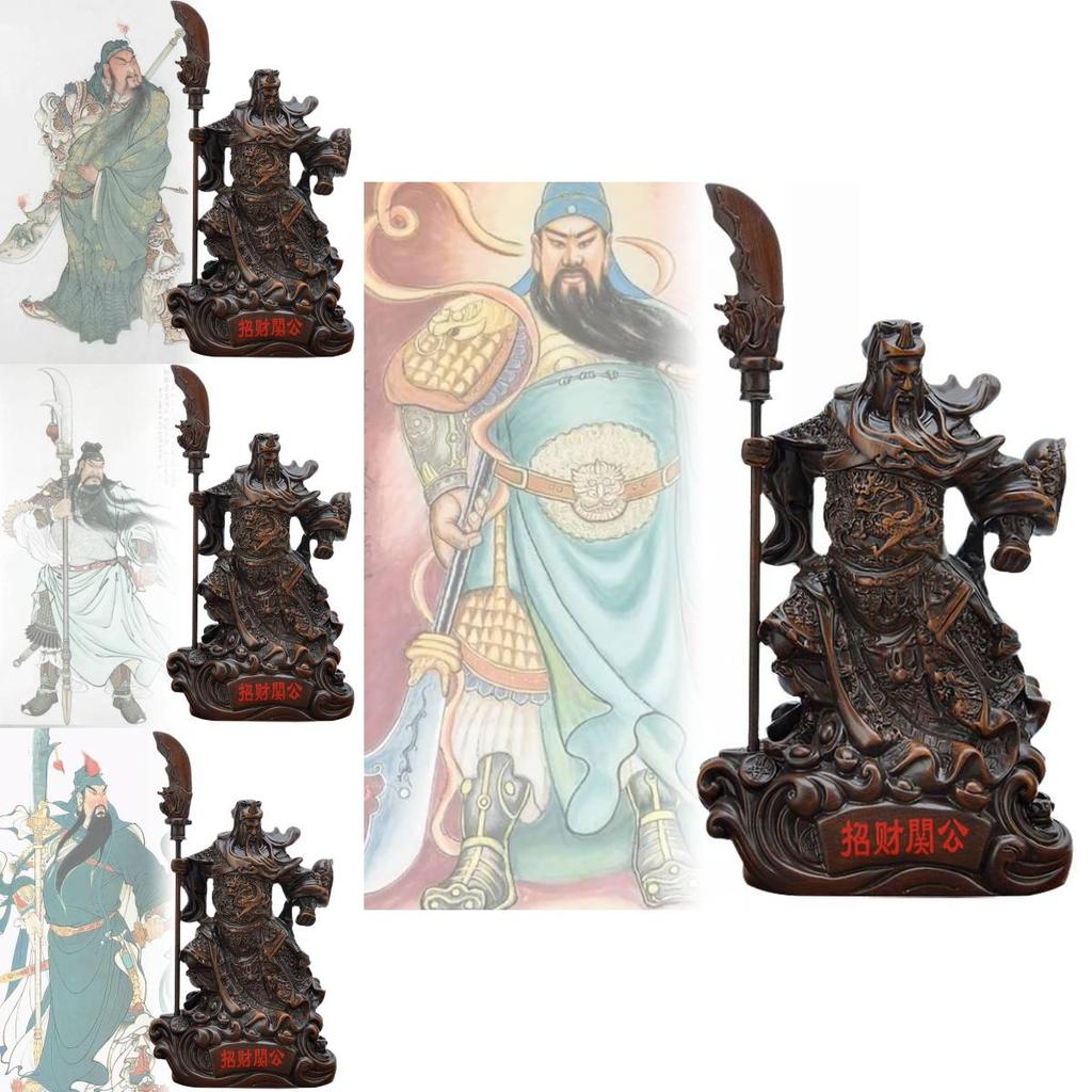 Elegant Resin Guan Yu Statue For Home Decor Perfect For Prosperity And Good Fortune