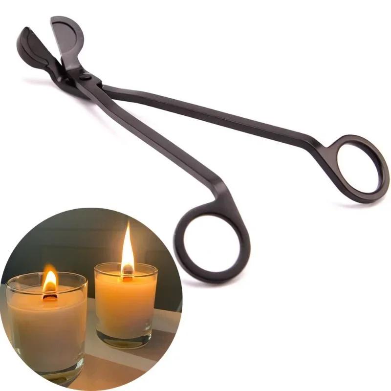 Household Tools 18cm Candle Wick Trimmer Stainless Steel Trim Wick Cutter Round Head Candle Core Shears Candles Accessories