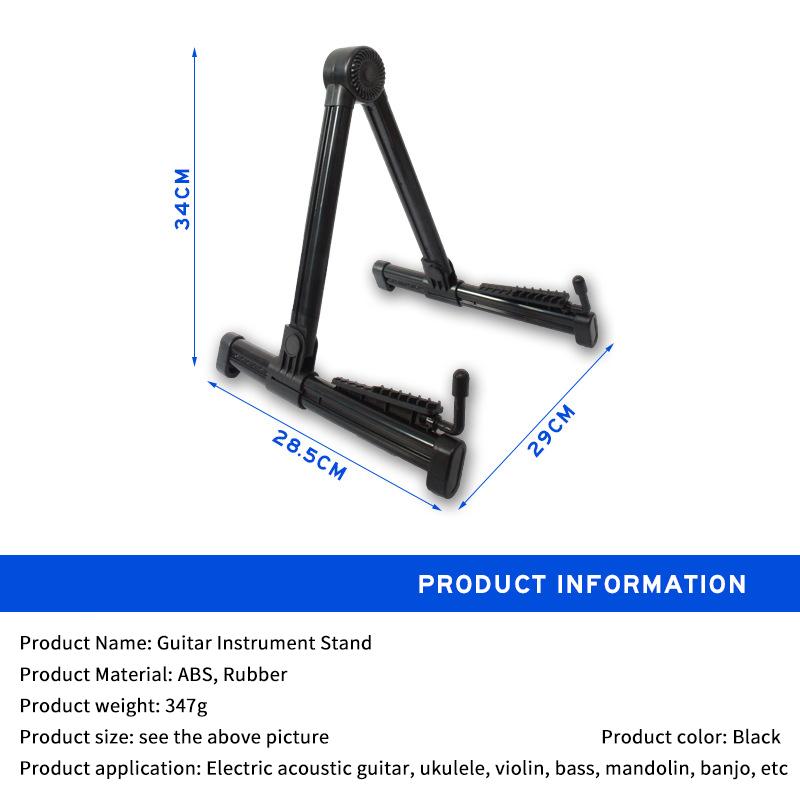 Guitar Stand Folding A Frame Floor Universal Abs For Acoustic Classical Electric Bass Guitars Banjo Ukulele Portable