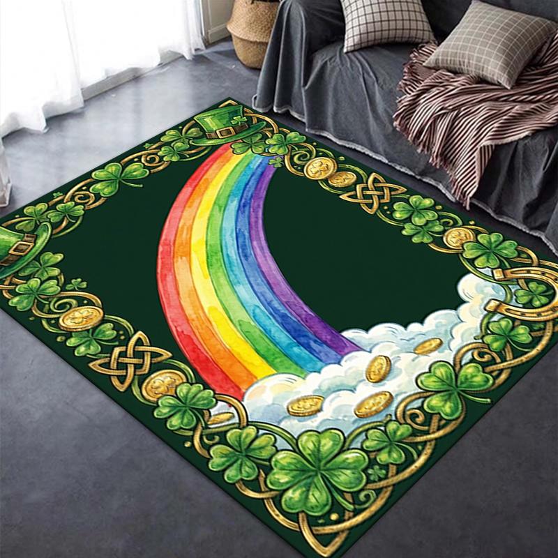 2025 New Coins&Rainbows Carpet Rug for Living Room Bedroom Home Sofa Decoration,Kids play Non-slip Floor Mat114