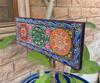 Hand Carved Painted Floral Wood Panel: Indian Home Decor