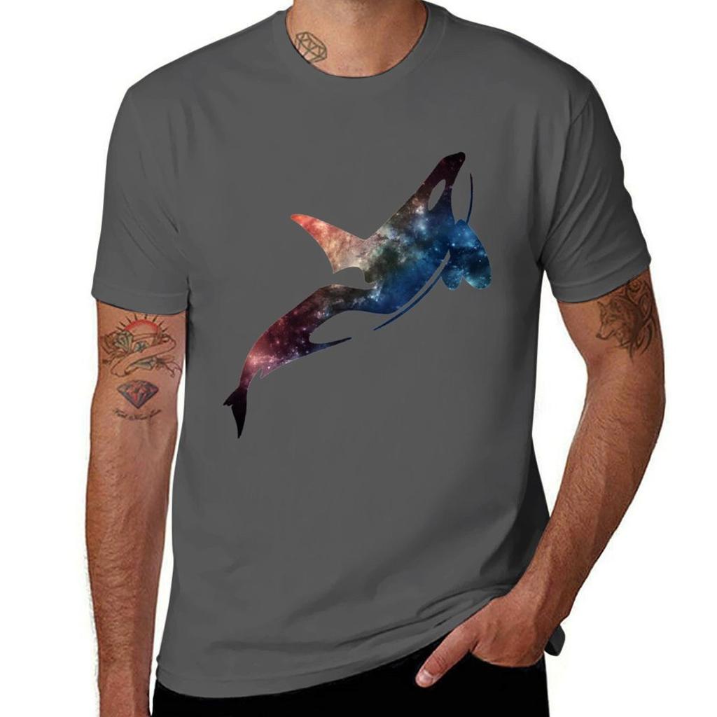 Galaxy Orca Tshirt Casual Light Summer Short Sleeve Top