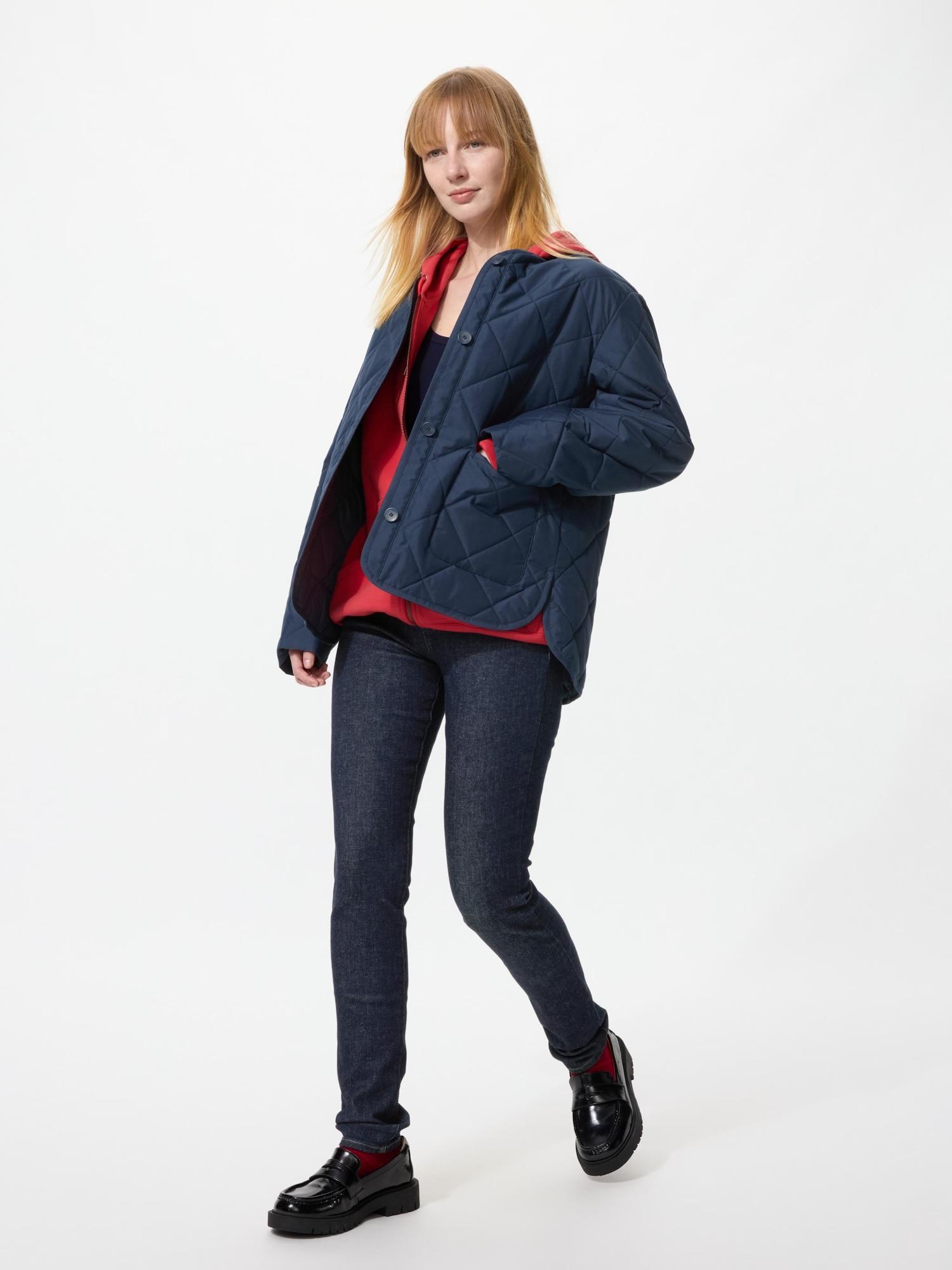 Uniqlo Япония Ультраэластичные скинни джинсы длинные 69 NAVY/36