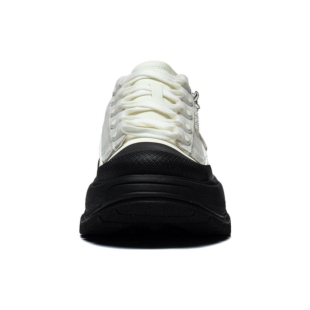 Li-Ning Synthetic Leather Non-Slip Wear-Resistant Low-Top Sports Casual Shoes Women Sneakers White Black AGCS276-3