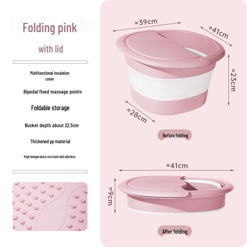 Compact Foldable Foot Bath with Massage & Calf Fumigation Basin