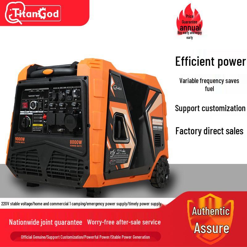 TitanGod Tuoqing Silent Gasoline Inverter Generator for Home & Commercial Use