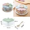 New Wheat Straw Rotating Seasoning Jar Three-in-one Combination Set Kitchen Supplies Salt Storage Bottle