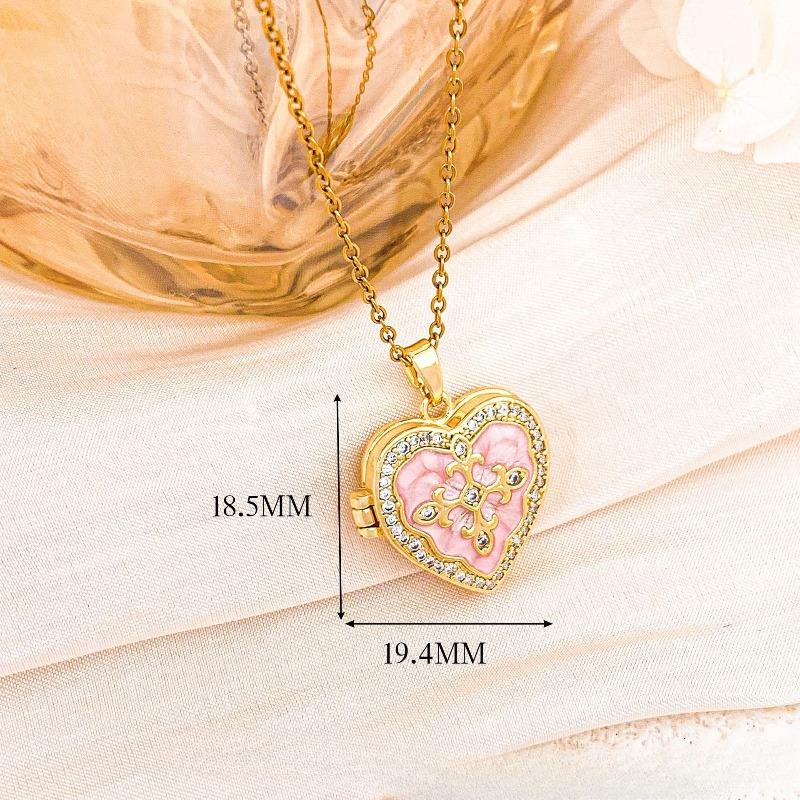 New Style Compatible Heart-shaped Photo Holder Necklace - Simple and Elegant Accessory for Women with A Touch of Exclusivity and Luxury.