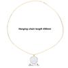 5X Alloy Necklace Magnifying Glass Portable Rding Pendant Magnifier with Chain