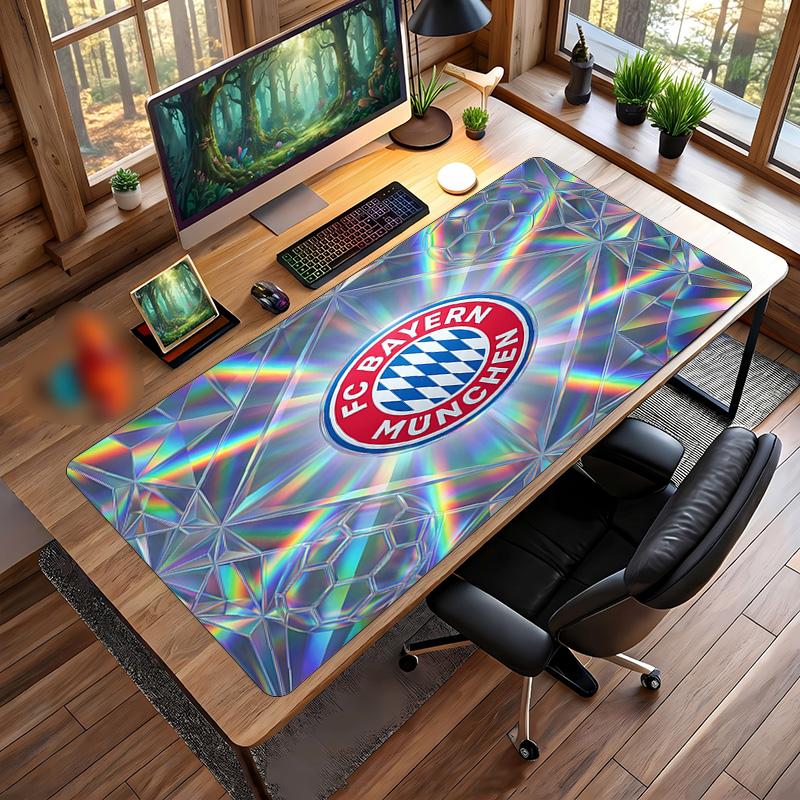 Tappetino per Mouse Grande Stampato Bayern Monaco, Tappetino Morbido in Gomma Antiscivolo per Scrivania da Gioco per Ufficio Laptop Computer Decorazione