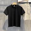 Men's Slim Fit Short Sleeve Polo Knit Shirt - Korean Style Casual Ribbed Top