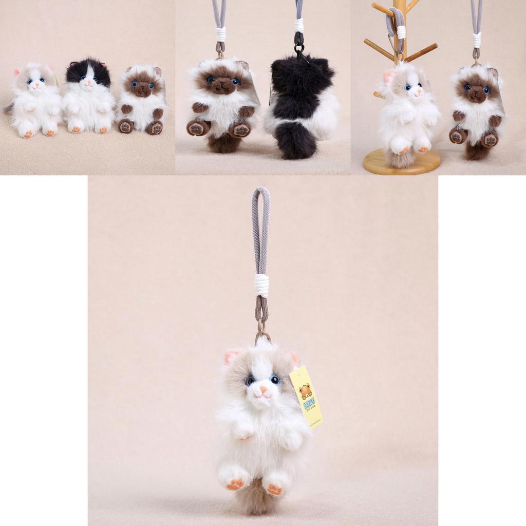 Plush Siamese Cat Toy With Short Pile Faux Fur For Kids And Adults